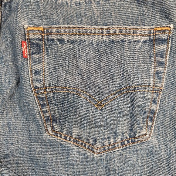 Levi's Men 34x27 501 Button Fly Jeans Straight Leg - Picture 6 of 11